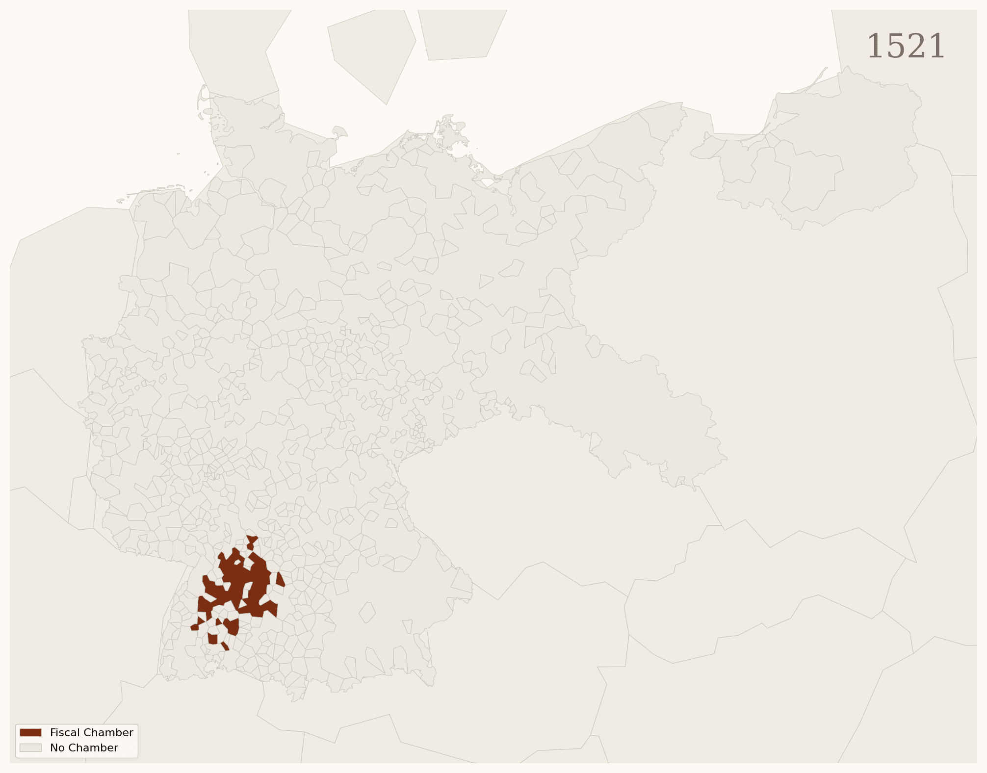 Map of the Holy Roman Empire in 1521