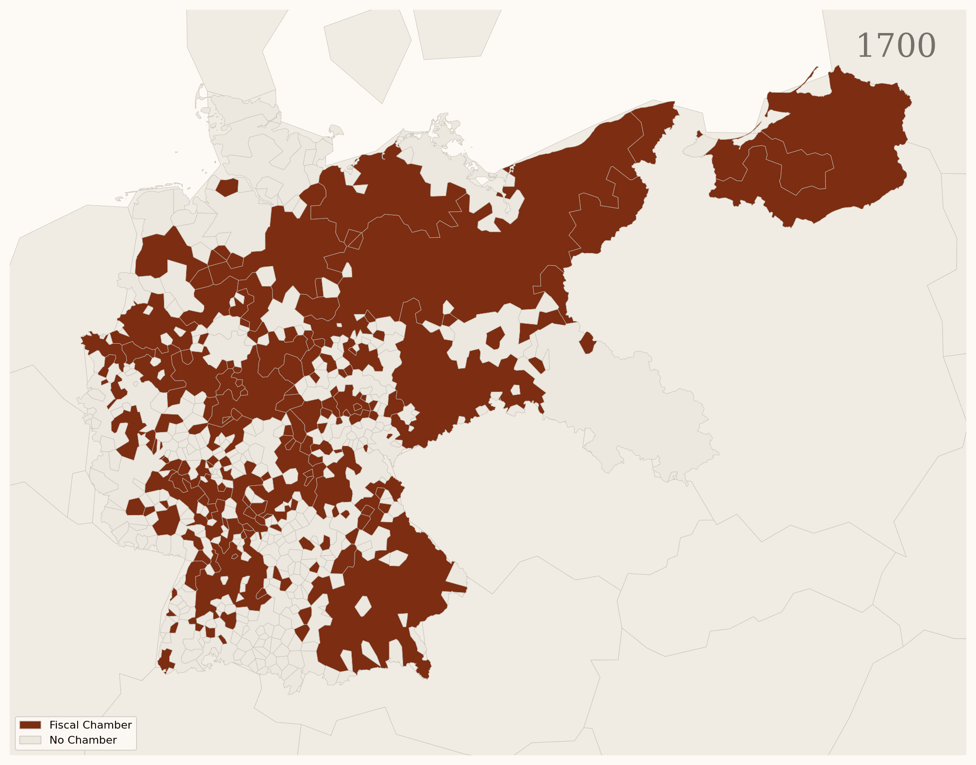 Map of the Holy Roman Empire in 1700
