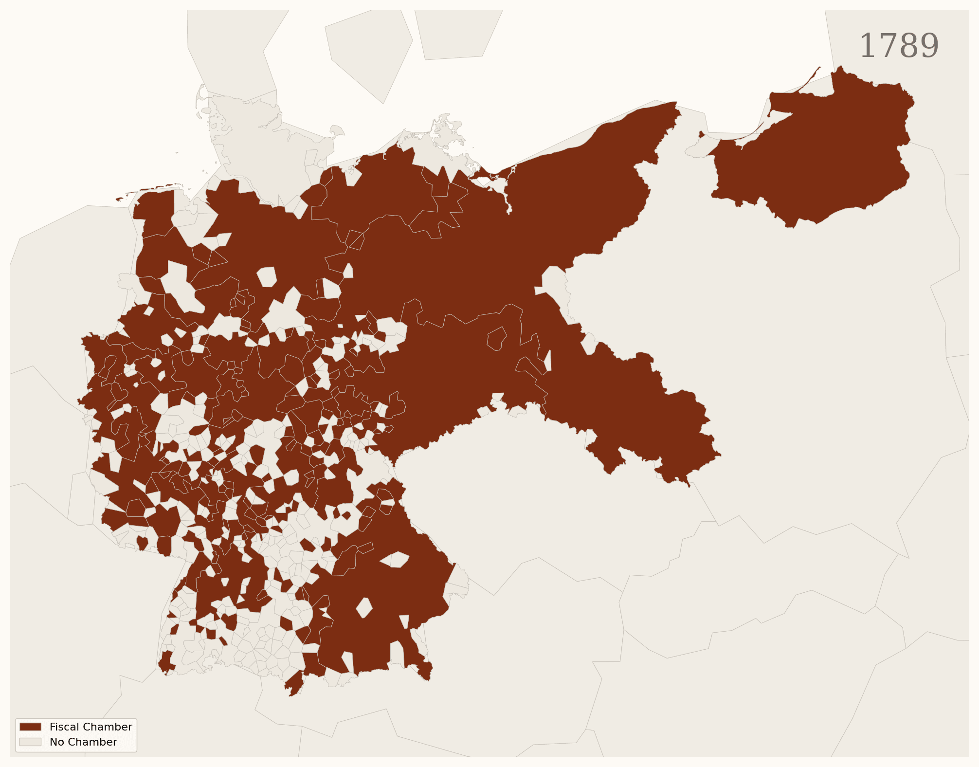 Map of the Holy Roman Empire in 1789